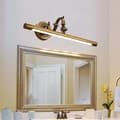 Miniatyrbilde 3 av 5: Vintage LED Baderomsspeillampe Vegglampe Messing