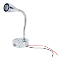 Miniatyrbillede 3 af 8: Læselampe til autocamper LED Krom Sengelampe indendørs Båd Yacht USB 3 Justerbar lysfarve Touch Lampe DC12 til 24V