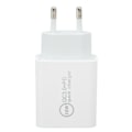 Miniatyrbillede 1 af 8: 20W QC3.0 PD Hurtiglader Dobbelt Port Hurtigopladningshastighed Oplader til Dji Avata AC 100‑240V Hvid EU Stik 85x43x24mm