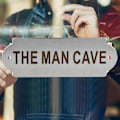 Miniatyrbilde 2 av 8: Rustfritt Stål Gjerdepost Hage Hus Hjem Dør Port Toalett Advarsel Skilt Tavle med Monterings skruer THE MAN CAVE