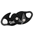 Miniatyrbild 8 av 8: Självbromsande Stop Descender Clamp Grab Räddningsring Klättringsutrustning för 11-12,5 mm Rep (svart)