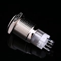 Miniatyrbilde 5 av 6: 16mm 1NO 1NC Tilkobling Metall LED på/av Bryter Låsing Trykk Strømknapp 12V