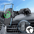 Miniatyrbillede 5 af 8: Biltelefonholder Universal 360 graders rotation Udtrækkelig sugekop type Bilmobiltelefonbeslag til navigation