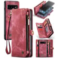 CaseMe-008 Läderfodral Kompatibel med Samsung Galaxy S10 Red