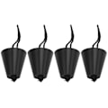 Miniatyrbillede 5 af 8: 4 stk. Scupper Plug Kit med snor Fleksible silikone drænhuller Stopprop Universal til kajakker Kanoer Sort