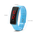 Miniatyrbillede 6 af 8: LED Urværk Sports Silikonrem Digitalt 12‑Timers Ur Elektronisk Display Armbåndsur