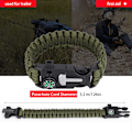 Pikkukuva 6 / 8: Paracord-selviytymisrannekkeet miehille ja naisille, ulkoilmakäyttöön, rannekkeet, kääre, varjo köysi (armeijan vihreä)