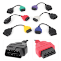 Pikkukuva 8 / 8: 6-värinen Auto OBD2 -liittimen diagnostiikka-adapterikaapelisarja DC 12V Sopii Chryslerille