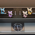 Pikkukuva 5 / 8: 2kpl Butterfly Auto Ilmastointiaukon Klipsi Auton Tuoksu Hajotin Ilmanraikastin Strassi Auto Bling Tarvikkeet