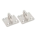 Miniatyrbillede 4 af 8: 2 stk. Båd Square Pad Eye Rustfrit stål Fast Holdbar Marine SS Pad Hardware til Yacht 40 X 50 mm/1,6 X 2,0 tommer
