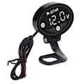 Miniatyrbillede 2 af 8: Motorcykel LED Voltmeter Digital 9‑24V Smart Vandtæt ABS-batterimonitor med høj præcision for sikker kørsel