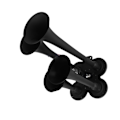 Miniatyrbillede 2 af 8: 135DB Bil Luft Horn Fire Trumpet Tube Sort Højttaler til Tog Skib Lastbil Motorcykel DC 12V