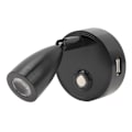 Miniatyrbillede 8 af 8: Læselampe til autocamper LED indendørs sengelampe Båd Yacht 3 Justerbar lysfarve Touch Lampe DC10 til 30V Sort