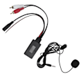 Pikkukuva 8 / 8: Auton Bluetooth AUX langaton adapteri 2 RCA -äänitulolla handsfree-mikrofonilla Kenwoodille
