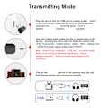 Miniatyrbild 8 av 8: 3-i-1 Sändare Mottagare Bluetooth 5.0 Mottagare Sändare Ljud Bluetooth-adapter
