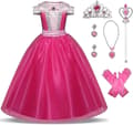 Prinsessa Aurora Törnrosa - Maskeradkostym för flickor med accessoarer 110cm