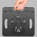 Miniatyrbillede 3 af 5: Laptop Holder Silikone PP og ABS Foldbar 8 Gear Justerbar Bærbar Laptop Kølestativ til Hjemmearbejde Sort