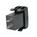 Miniatyrbillede 3 af 8: 4,2A Biloplader Effektiv opladning Adapter med dobbelte USB-porte med 0,6 m linjeskift til Toyota-modeller Grøn