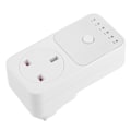 Miniatyrbillede 1 af 8: Elektronisk Tidsstyret Stikkontakt med Nedtælling - Strømstikkontakt med Timerfunktion - 100-240V (BS)