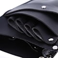 Miniatyrbillede 6 af 8: PU Læder Barber Saks Hårklippning Holster Pose Holder Case Nitter Klips Taske