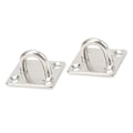 Miniatyrbillede 7 af 8: 2 stk. Båd Square Pad Eye Rustfrit stål Fast Holdbar Marine SS Pad Hardware til Yacht 40 X 50 mm/1,6 X 2,0 tommer