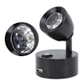 Miniatyrbillede 8 af 8: Læselampe til autocamper LED indendørs sengelampe Båd Yacht USB Genopladelig Justerbar Touch Lampe DC12 til 24V Sort