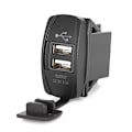 Miniatyrbillede 5 af 8: Dobbelt USB strømlader 12-24V 3.1A til bil, båd, motorcykel Universal grønt lys