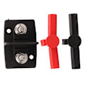Miniatyrbillede 7 af 8: Dobbelt Powerpost Kabelstik 2 X M8 Dobbelt Strømfordelingsblok med 2 stk. Sort Rød Isolator til Biler Fartøjer