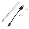 Miniatyrbillede 2 af 8: Tablet Stylus Pen til Microsoft Pro7 6 5 4 3 X til Laptop til Book til Studio til 3 Go med 3 Udskiftelige Nib Stylus Pen Sølv