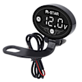 Miniatyrbillede 3 af 8: Motorcykel LED Voltmeter Digital 9‑24V Smart Vandtæt ABS-batterimonitor med høj præcision for sikker kørsel