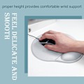 Miniatyrbild 5 av 7: Handledsstöd Musmatta Grå Mjuk Silikon Ergonomisk Design Halkfri PU Botten Mus Handledsdyna för Kontorsarbete Spel Grå