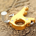 Miniatyrbild 6 av 8: Pilbågsutlösare för bågskytte 3-fingersgrepp Tum Caliper Trigger för sammansatt båge Tillbehör (Guld)