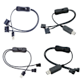 Miniatyrbild 9 av 9: 【BEMS】USB to 4-Pin Fan Conversion Cable with 12V Voltage Output Line Quick Compatible with Desktop PC null - 4pin boost version 0.05
