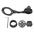 Miniatyrbillede 1 af 8: Aluminium Alloy Cykel Odometer Computer Udvidelsesbeslag med Adapter Cykel Tilbehør (Sort)
