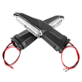 Pikkukuva 4 / 8: 2kpl 12V LED-vilkkumavalot, meripihkanvärinen, sopii Kawasaki Z250 Z800 Z900 Z900RS Z1000 -malleihin, läpinäkyvä linssi