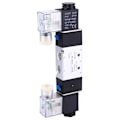 Miniatyrbild 3 av 8: 4V220-08 1/4\" Inlopp/Utlopp 1/8\" Avgas Pneumatisk Solenoidluftventil 2 Positioner 5 Vägar (AC220V)