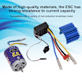 Pikkukuva 7 / 8: Kestävä 540 Harjaton Moottori 45A ESC Sarja 1/10 RC Buggy Truggy Kuorma-auto Crawler Blue