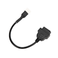 Miniatyrbilde 5 av 8: 6-pinners OBD2 diagnostisk adapter Plastmotorfeildetektorverktøyerstatning for Delphi motorsykkel