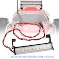 Miniatyrbilde 8 av 8: Modellbil Lysstang Universal Høylys 6 LED Utbyttingssett for 1/10 Kraner Lastebiler 70mm