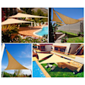 Miniatyrbillede 7 af 8: Udendørs Solsejl Skygge Sejl Dækning Net Trekantet Form til Terrasse Have 3*3*3M