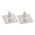 Miniatyrbillede 5 af 8: 2 stk. Båd Square Pad Eye Rustfrit stål Fast Holdbar Marine SS Pad Hardware til Yacht 40 X 50 mm/1,6 X 2,0 tommer