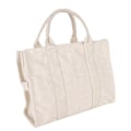 Miniatyrbilde 6 av 7: Tote Bag Dame Canvas Single Shoulder School Casual Håndveske med glidelås justerbar stropp Beige M