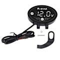 Miniatyrbillede 8 af 8: Motorcykel LED Voltmeter Digital 9‑24V Smart Vandtæt ABS-batterimonitor med høj præcision for sikker kørsel