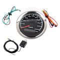 Miniatyrbild 1 av 8: 9‑32V IP67 GPS-hastighetsmätare 200KM/H 0‑999999KM LCD-kilometerräknare Anti‑Dimma Multifunktionsmätare för Bil Motorcyklar Fartyg