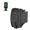 Miniatyrbillede 3 af 8: Dobbelt USB strømlader 12-24V 3.1A til bil, båd, motorcykel Universal grønt lys