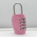 Miniatyrbillede 3 af 4: 4-cifret Kombinationsslås Udendørs Sikkerhed Hængeslås Zink Legering til Bagage Rygsække Kufferter Skuffer Skabsplader Pink