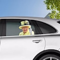 Miniatyrbillede 5 af 8: Dronning Bilsticker Vindue Dekal Vandtæt PVC Dronningens Jubilæum 2022 Dekorationer Bilsticker Union Jack Dekor
