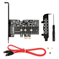 Pikkukuva 1 / 8: PCIE - SATA -laajennuskortti 6Gbps PCIE - SATA3.0 M2 NGFF -laajennuskorttisovitin WinXP:lle Win7 8 10 11:lle Linuxille M2 SATA -nousukortti