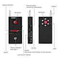 Miniatyrbillede 4 af 7: Trådløs Kameraobjektiv Signaldetektor Multifunktions Kamera Signal Scanner