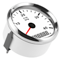 Pikkukuva 4 / 8: 85 mm terävä veneen kierroslukumittari LCD digitaalinen 4000 RPM punaisella taustavalolla IP67 vedenpitävä 12V/24V valkoinen kellotaulu hopeinen kansi